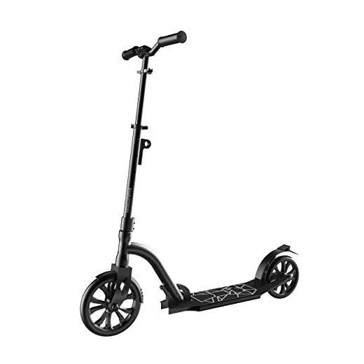 Swagtron K9 Commuter Kick Scooter for Adults, Teens | Foldable, Lightweight | Height-Adjustable for Riders up to 6'5", 220LB Max Load
