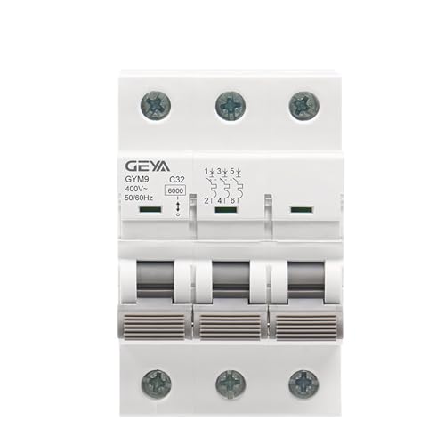 Mini disjoncteur Rail DIN 3P 400V 40A type AC pour protection tableau électrique 6KA