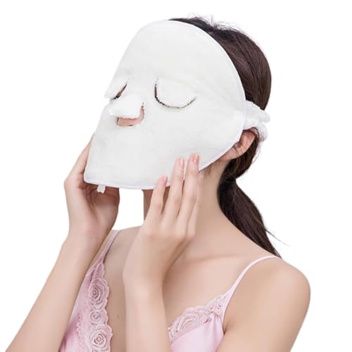 Ghbunuz 蒸しタオル タオルフェイスマスク 蒸しタオル たでる 毛穴全開 乾燥対策 蒸気の効果 ホットタオル リラックス 家庭SPA 肌に優しい材質 顔あてタオル 乾燥肌/脂性肌 適用 化粧水などの浸透性を高め 吸水 肌の調子を改善 お風呂時最適 (