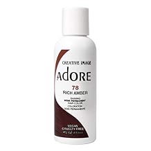 Adore Semi-Permanent Haircolor #078 Rich Amber 4 Ounce 118ml 6 Pack