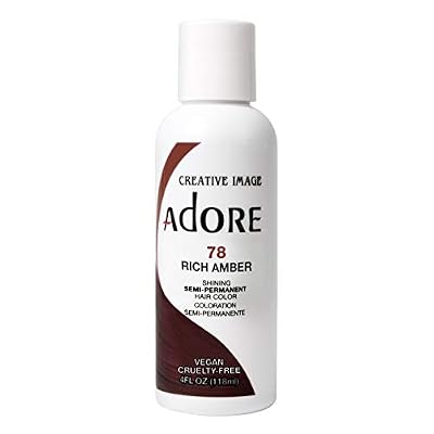Adore Semi-Permanent Haircolor #078 Rich Amber 4 Ounce (118ml) (6 Pack)