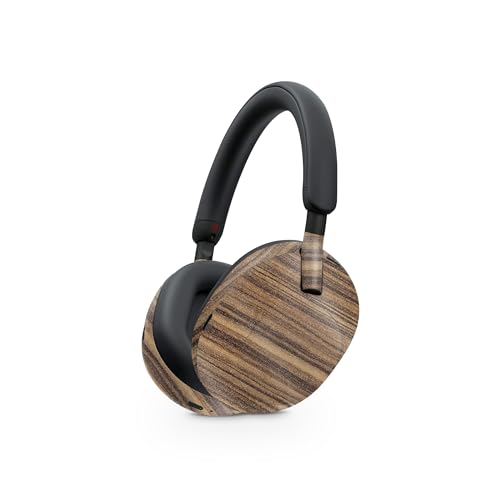 Image of MightySkins Glossy Glitter Skin Compatible with Sony WH-1000XM5 Headphones - Dark Zebra Wood | Protective, Durable High-Gloss Glitter Finish | Easy to Apply