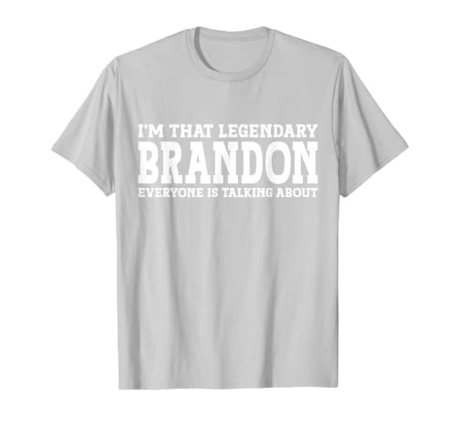 Brandon Personal Name Funny Brandon T-Shirt, Men, Silver Grey, XX-Large