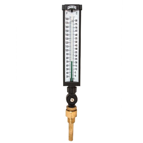 Winters TIM Series Dual Scale Aluminum Industrial 9IT Thermometer, 3-1/2