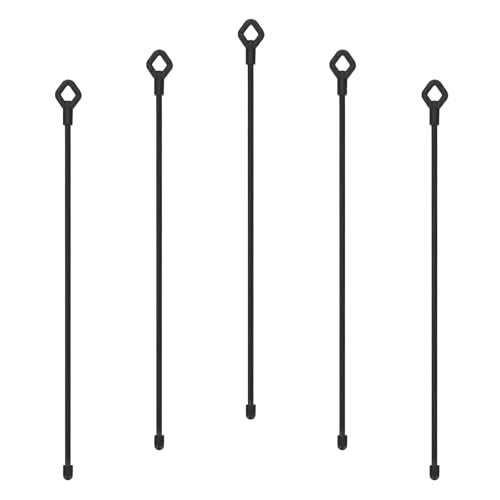 Image of PATIKIL Rubber Twist Ties, 12 Inch Silicone Reusable Twist Ties Heavy Duty Bendable for Bundling Holding, 5 Pcs, Black