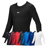 [ミズノ] ローネック 長袖 野球 ジュニア ルーズフィット 抗菌防臭 防汚 ユニセックス 12JAAP50 吸汗速乾 UVカット 動きやすさ ストレッチ SOLVシール付き ブルー 160