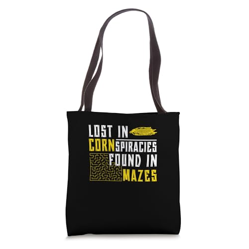 Corn Maze Lost in Cornspiracies Funny Maize Harvest Season Tote