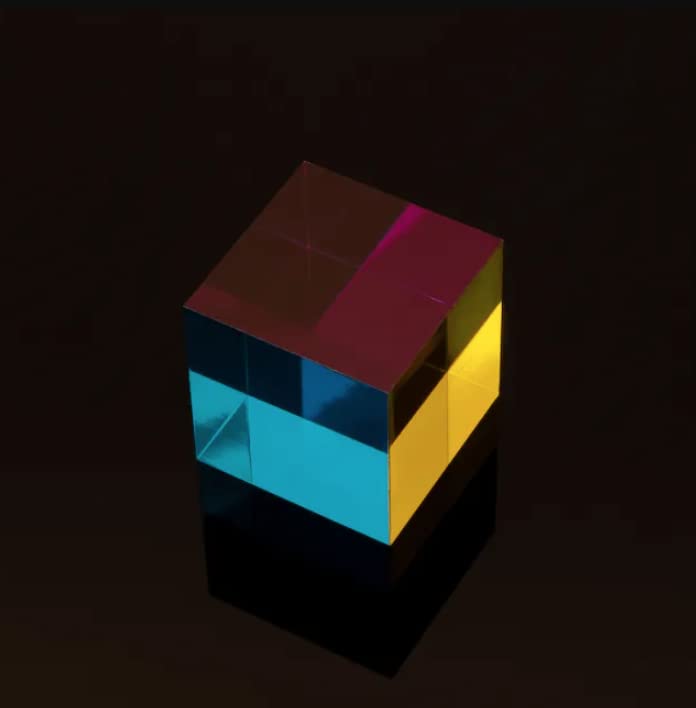 The Original CMY - Cubo de color degradado de 4 cm, juguete de escritorio único fabricado en Japón