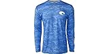 Costa Del Mar Men's Tech Dot Matrix Performance Long Sleeve Shirt, Costa Blue, Large