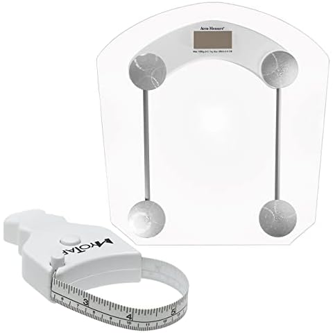 Accu-Measure Scale and MyoTape Body Measure Tape - Accurate and Precise - Arms Chest Thigh or Waist Measuring Tape Cover