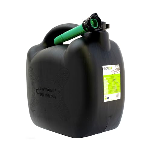 Ecocar - 5l jerrycan - van kunststof - met pot - voor benzine en diesel - met veiligheidssluiting (20 liter)