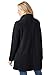 Woman Within Women's Plus Size Fleece Swing Funnel-Neck Jacket,Black,Medium
