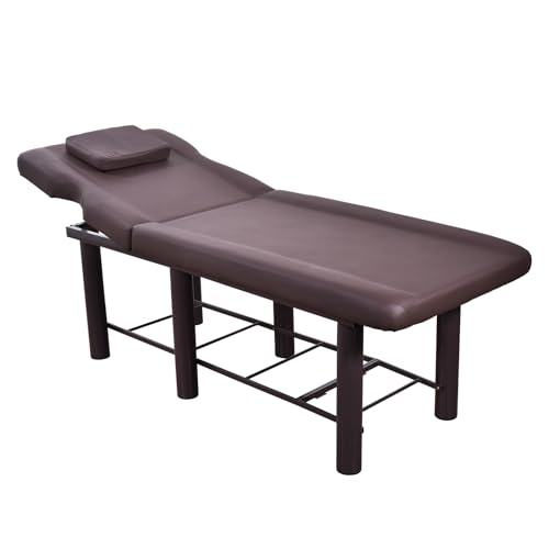 Mesa de masaje de alto rendimiento, mesa de masaje ajustable - Mesa facial estacionaria con respaldo ajustable | Cama de cera, soporta hasta 200 kg, cama resistente, accesorios de masaje para