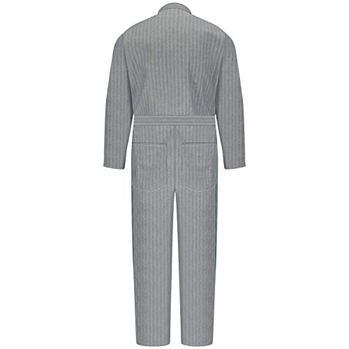 Red Kap Men's Button Front Cotton Coverall, Fisher Herringbone, 40 - Thumbnail 2