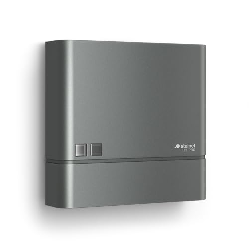 Steinel Interrupteur crépusculaire TTS Pro Anthracite - Gestionnaire d'éclairage Intelligent avec Horloge en Temps réel et minuterie | Contrôle Via app| IP54 | 1000 W