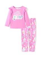 Peppa Wutz Mädchen Bekleidungssets Langarmshirt + Legging Sets Peppa Pig Pullover Geburtstag Geschenke Süße Mode Kinder Herbst Winter Outfit Zweiteilig Kleidung für Kleine Mädchen 2-6 Jahre 83-116