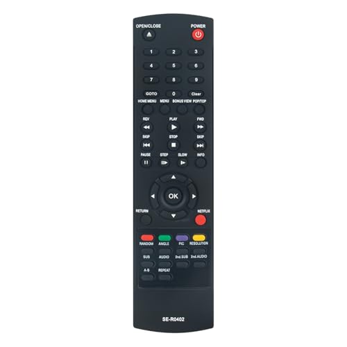 New Blu-ray Replace Remote SE-R0402 Compatible with Toshiba Blu-ray Disc DVD Player BDX2150KU BDK21KU BDX2250KU BDX2250 BDX5200 BDX4200KU BDX5200KU