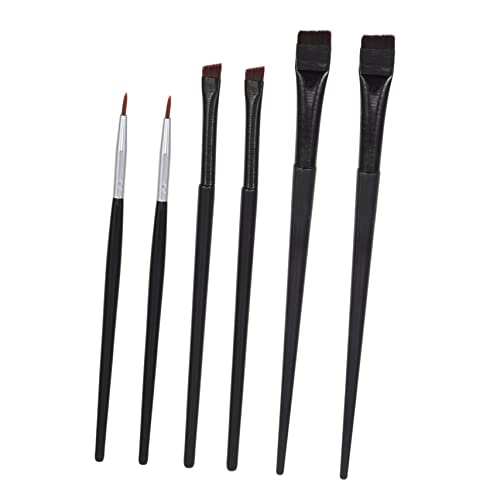 SHERCHPRY 6Piezas Cepillos De Maquillaje De Ojos Herramientas De Maquillaje Para Delineador y Cepillos De Ligeros y Cómodos Para Casa