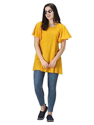 Image of ZUVINO Women's Maternity Feeding Top with Zip for Easy Nursing | Stylish Feeding Tops for Jeans | Maternity Short Kurti for Mothers | Trendy Prints On 100% Viscose Rayon.