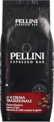 Pellini N.4 Tradizionale, Caffè in Grani per Espresso 1kg, Miscele Arabica e Robusta dal Gusto Classico, Caffè in Chicchi a Tostatura Media