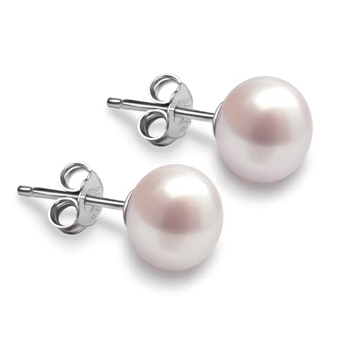 VIKI LYNN Pendientes de perlas 7-8mm (Pendientes de perlas)