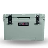 CAMP-ZERO 40L | 42.26 Quart Cooler/Ice Chest with 4 Molded-in Cup Holders & Comfort Grip Rope Handle