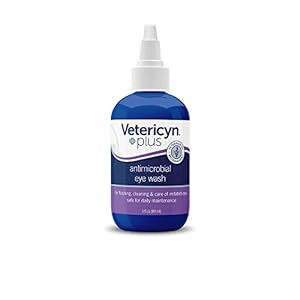 Vetericyn Plus Dog and Cat Eye Wash | Eye Drops for Dogs and Cats to Flush and Soothe Eye Irritations, Dog Tear Stain Cleaner, Safe for All Animals. 3 ounces Vetericyn Plus Dog and Cat Eye Wash Eye Drops for Dogs and Cats to Flush and Soothe Eye Irritations Dog Tear Stain Cleaner Safe for All Animals 3 ounces