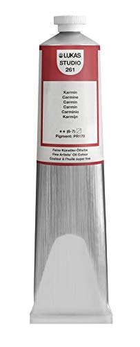 Peinture à l'huile fine Lukas STUDIO couleur Carmin, éclat supérieur 200ml