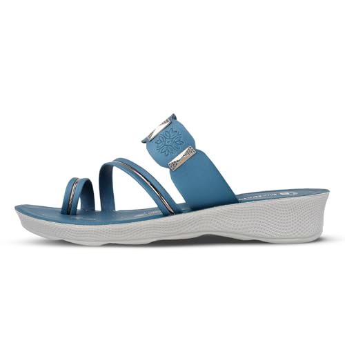 Image of WALKAROO Women's Casual Wedge Sandal|Soft Cushion Footbed&Anti-Slip Outsole,Textured Multi Strap Closure|Stylish,Fashion & comfortable for all day use|W7673