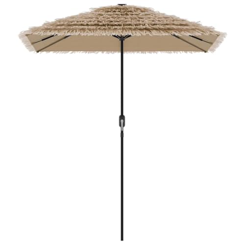 Parasol avec éclairage LED manivelle inclinable extérieur durable