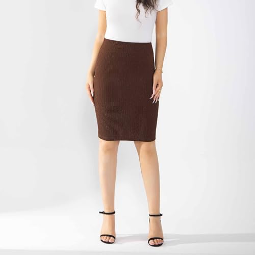 Mini Pencil Skirts for Women Business Casual Elastic High Waisted Bodycon Short Skirt Summer Fall Clothes Outfits2