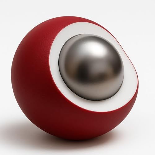 A.C.I.L. ABS-beschichtete Stahlkugeln, 17,25 mm, rot, 10 Gramm Nylon-Stahl .68, 40 Stück