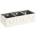 MaidMAX Cloth Storage Bins Baskets Cubes Organizer Containers, Shelf Basket with Two Cotton Ropes Each, Bamboo Style Slubbed Fabric, Beige, Set of 3