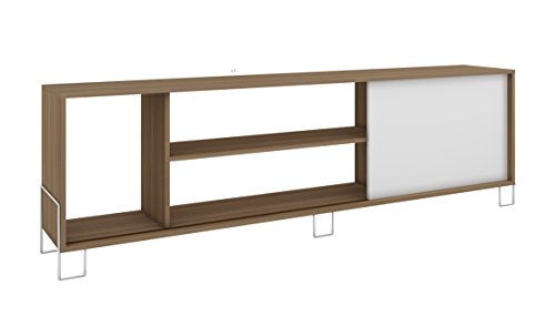 BRV Móveis Wood TV Stand, BR 33-47, Oak with White Require Assembly, w 180 x d 29.4 x h 56