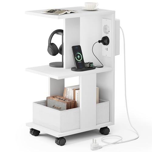 Pamapic Mesa Auxiliar con Multienchufe