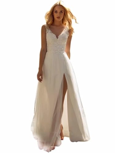 Long Sleeves Wedding Dresses for Bride 2025 Boho Beach A-Line Appliques Lace Bridal Ball Gowns with Train product thumbnail 16