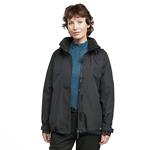 Peter Storm Women’s Lakeside 3 in 1 Jacket with Removable Fleece Midlayer & Rollaway Hood, Waterproof & Breathable Raincoat (UK, Numeric, 14, Regular, Regular, Black)