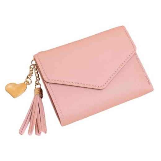 Carteira feminina Porta Cartão couro sintético slim pequena (Rosa)