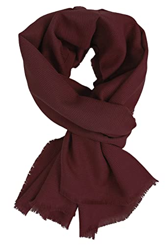 Cortina de algodón para salones y dormitorios color rojo vino ligera Rotfuchs
