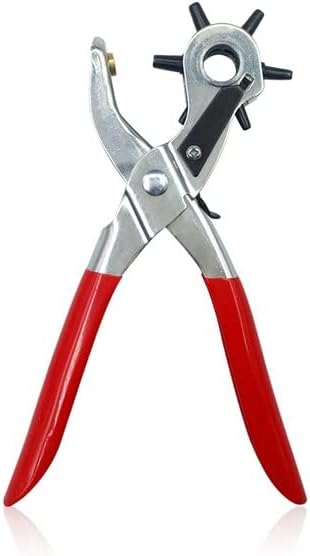 Household Leathercraft Leather Belt Hole Punch Plier Eyelet Puncher Revolve Sewing Machine Bag Setter Tool Watchband Strap - (Color: 1)