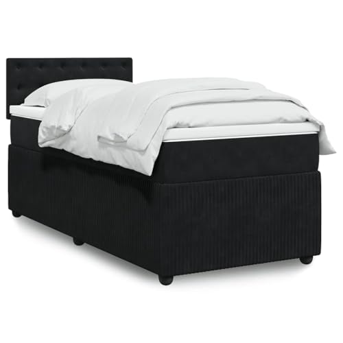 Generisch Boxspringbett 90x190 Schwarz mit Matratze