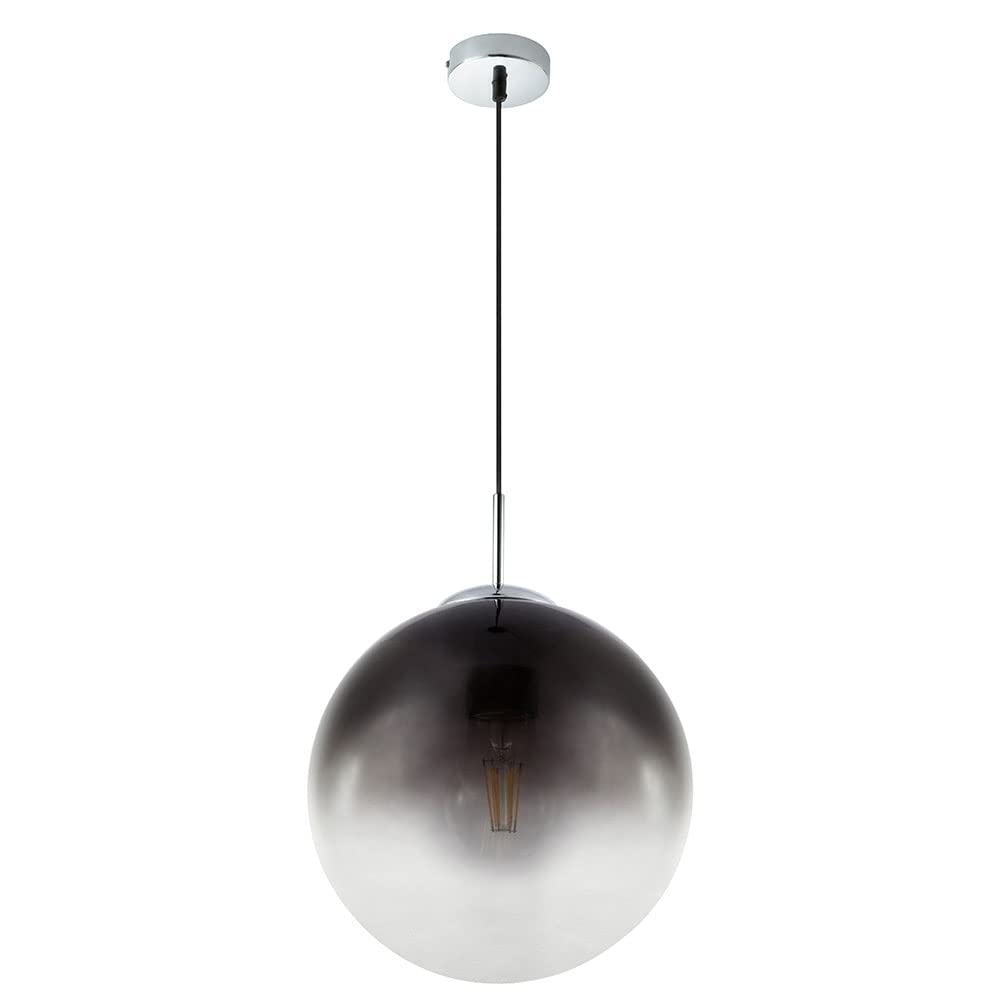 Lámpara sala cristal humo tipo luminaria de techo péndulo GLOBO 15863 8