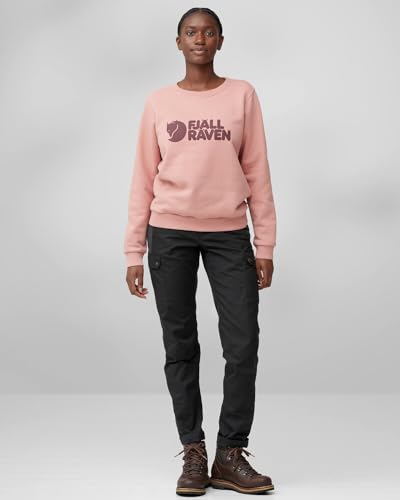 Image of Fjallraven Logo Sweater Women's Sweatshirt - Soft Fleece, Classic Crewneck, Organic Cotton Blend - Hiking, Travel