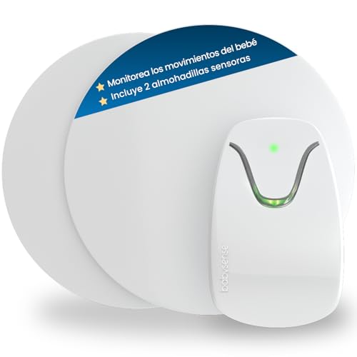 Babysense 7 Monitor de Movimiento del Bebé con Alertas en Tiempo Real, Notificaciones de Irregularidad, Monitor sin Contacto para Uso Doméstico, Cobertura Completa con 2 Sensores