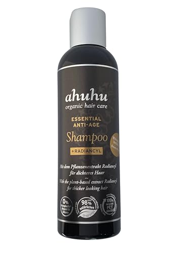 ahuhu ESSENTIAL ANTI-AGE Shampoo (200ml) - Hair Shampoo with Radiancyl & Peppermint Extract, Reduces Hair Loss, Promotes Hair Density & Volume, Silicone-Free, for Men & Women, Vegan Hair Care ahuhu ESSENTIAL ANTI-AGE Shampoo (200ml) - Hair Shampoo with Radiancyl & Peppermint Extract, Reduces Hair Loss, Promotes Hair Density & Volume, Silicone-Free, for Men & Women, Vegan Hair Care