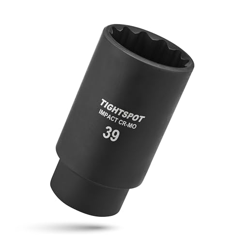 TIGHTSPOT 1/2" Dr 39 mm Deep Socket, Anti-Round 12-Pt, CRMO Steel