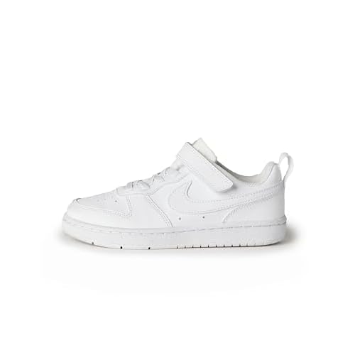 NIKE Court Borough Low RECRAFT (PS), Sneaker, White/White-White, 32 EU