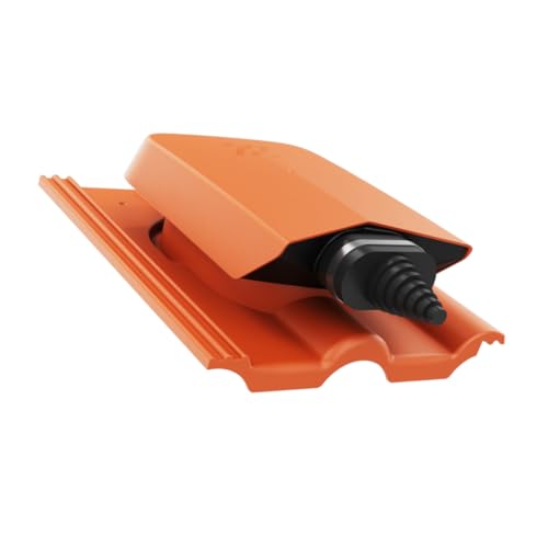 KRONO-PLAST SOLAR-Dachdurchgang für die Solar-Kabel, Wasserdichter Solardurchgang BRASS Frankfurter, Benders Mecklenburger, ProDach - Doppelrömer (naturrot)