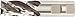 WIDIA Hanita 625W51762 WavCut I 620W HP Roughing End Mill, 0.039" Chamfer, 2" Cutting Dia, HSS-Cobalt, Uncoated, RH Cut, Weldon Shank, 6-Flute