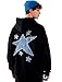 TURRLUDY Star Novelty Hoodies for Men Women Fashion Y2k Streetwear Aesthetic 90s Long Sleeve Pullover Sweatshirt Black